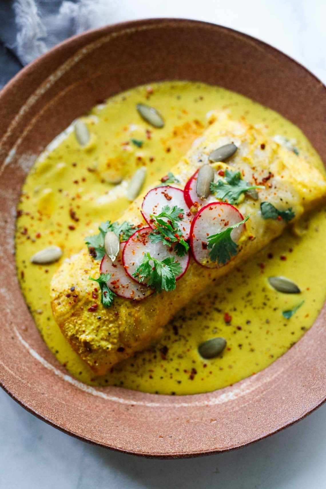 creamy shrimp enchiladas